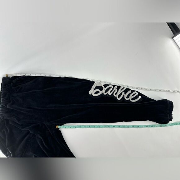 Women's Forever 21 x Barbie Velour Sweatpants Joggers Black White Small - Picture 8 of 8
